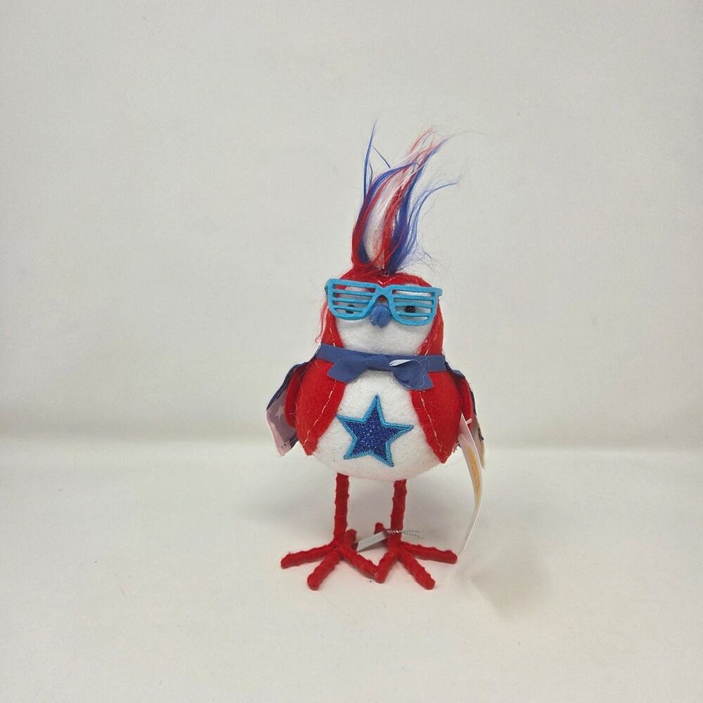 "Hero" 4th of July Patriotic Felt Fabric Bird